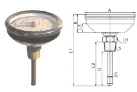 軸向型水高計(jì)的結(jié)構(gòu)圖