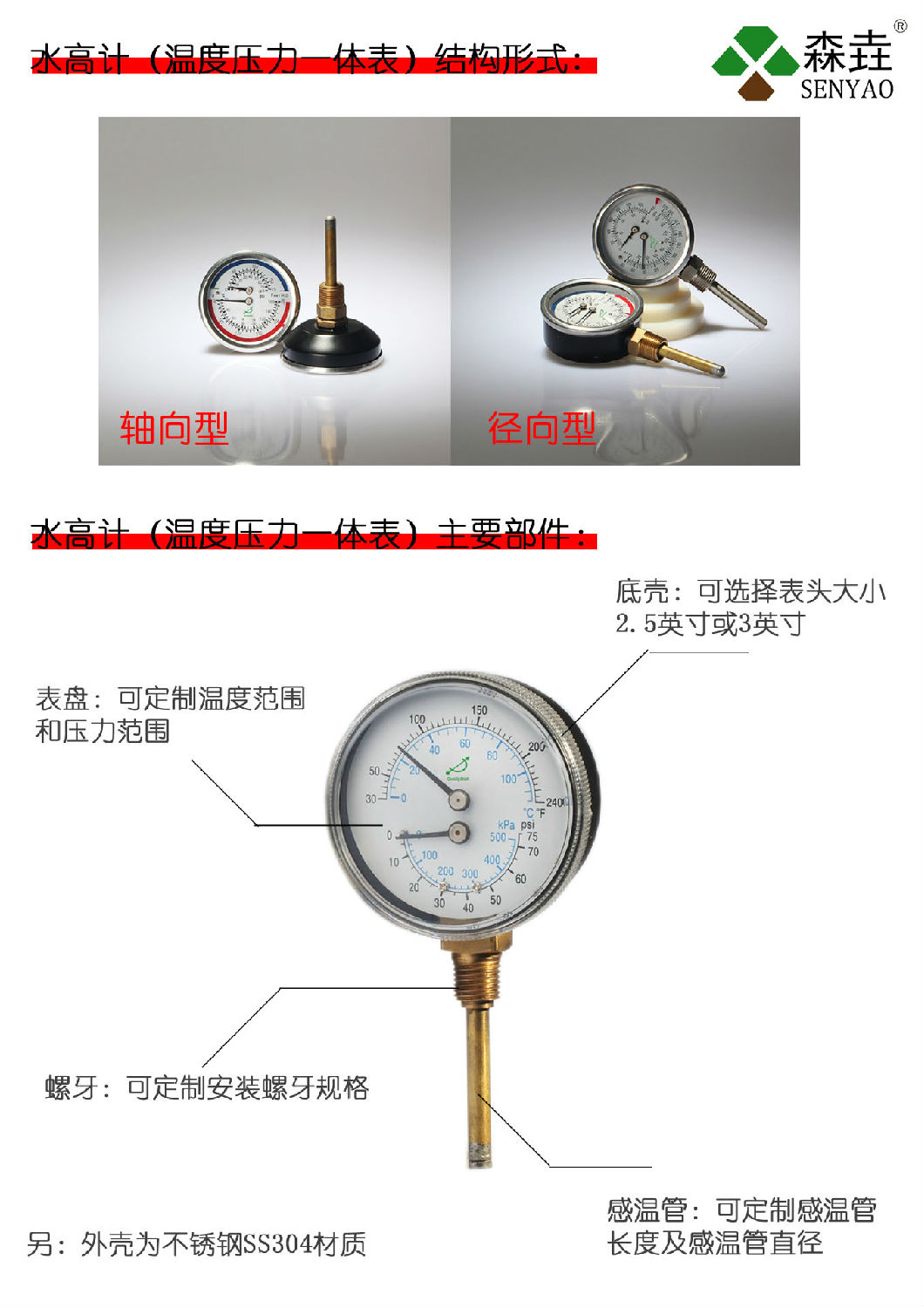 徑向型溫度壓力一體表用于哪里？